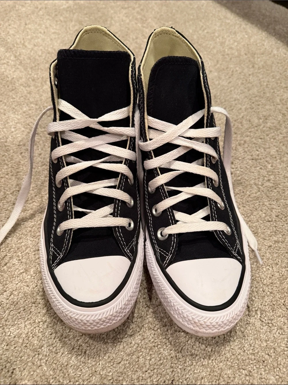 Converse Black & White Chuck Taylor High Top Sneakers - Picture 4 of 5